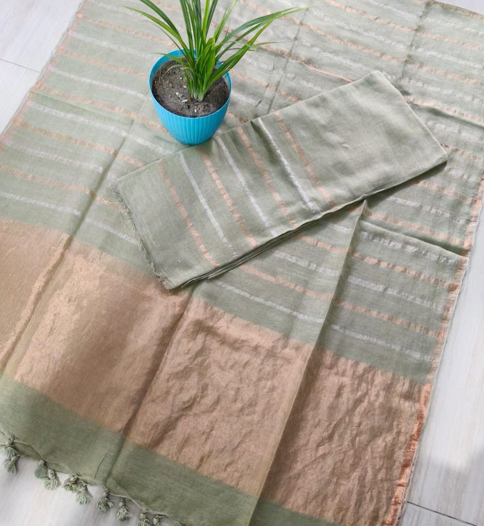 Syahi 120 Count Jayshree Linen Suit Set by Rihyaaz – premium handwoven linen ethnic suit for women with elegant traditional detailing.
