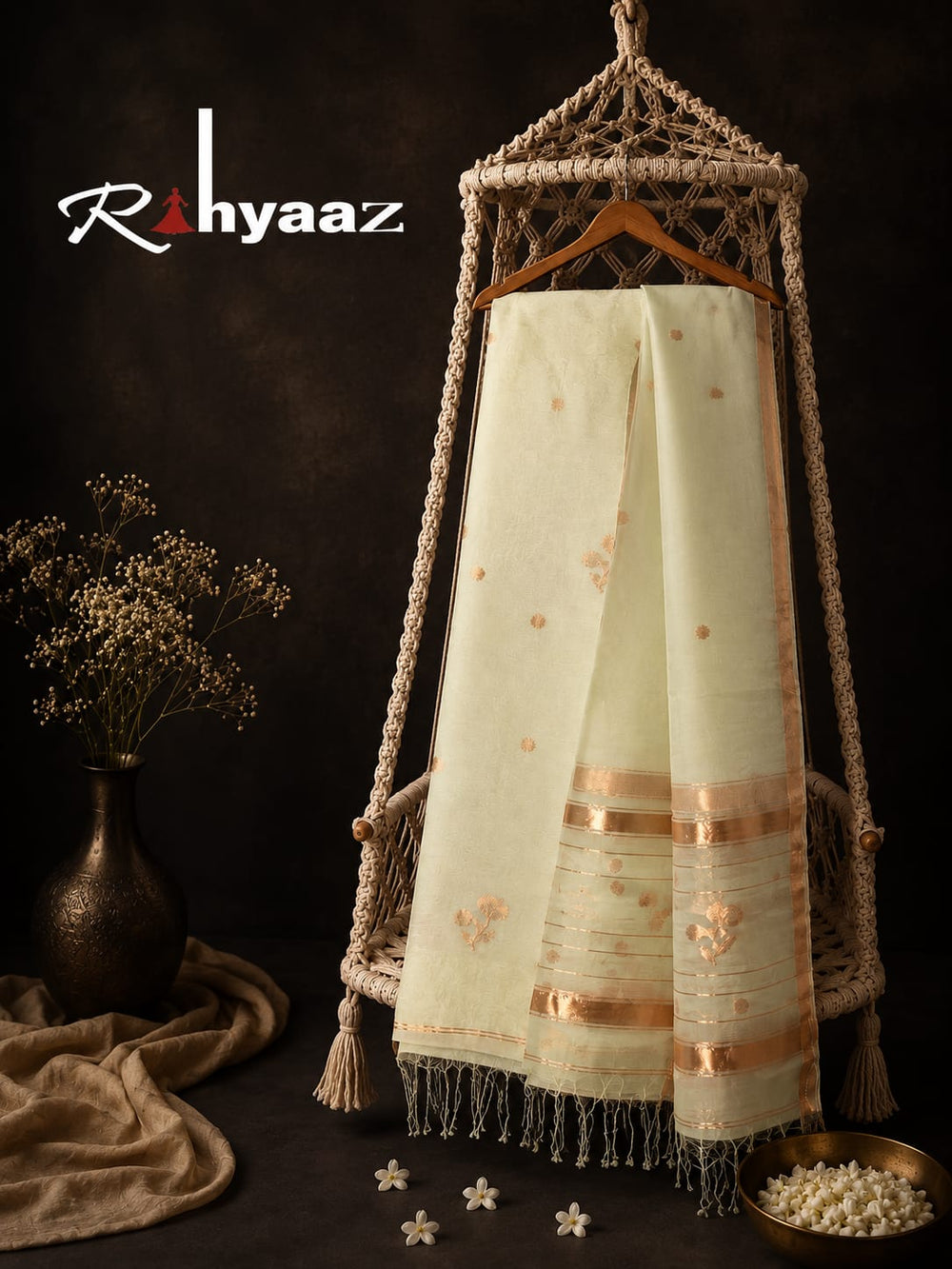 ✨ Lipi – Resham Linen Zari Jamdani Suit | Rihyaaz