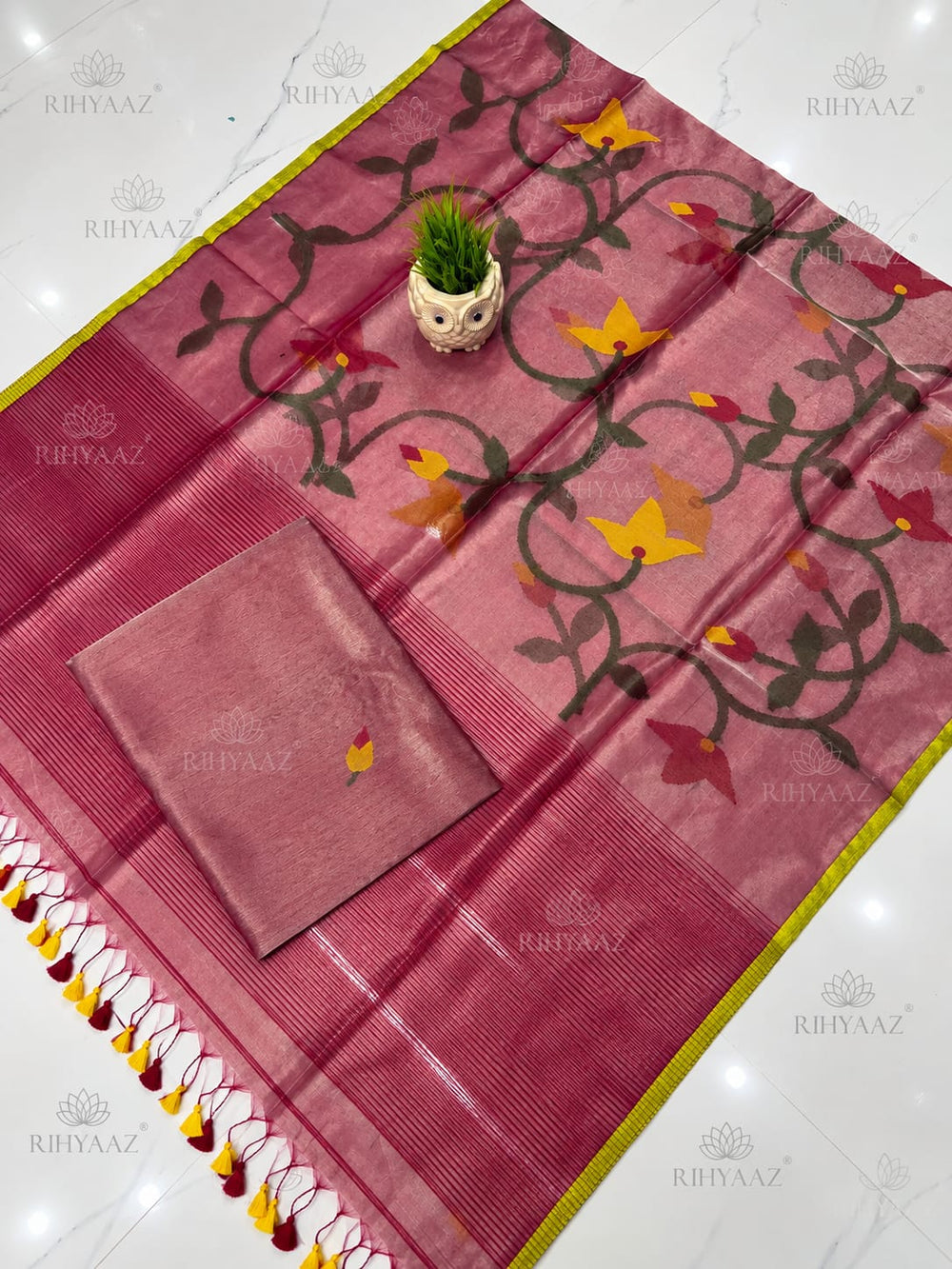 Dhara | All-Over Needle Jamdani Muslin Tissue Suit | Rihyaaz