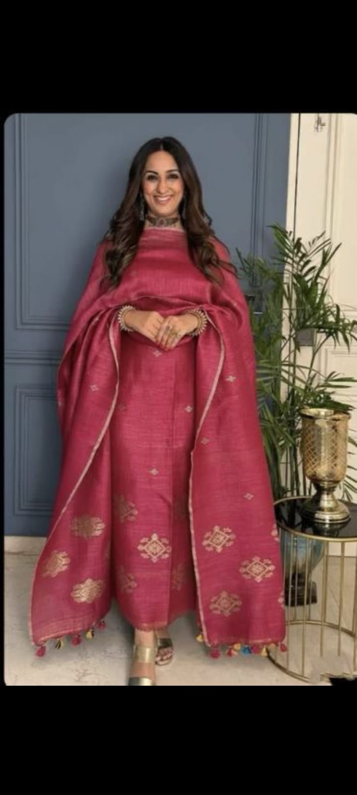 Chakra - Zari-Weaved Linen Jamdani Suit | Rihyaaz Fashions
