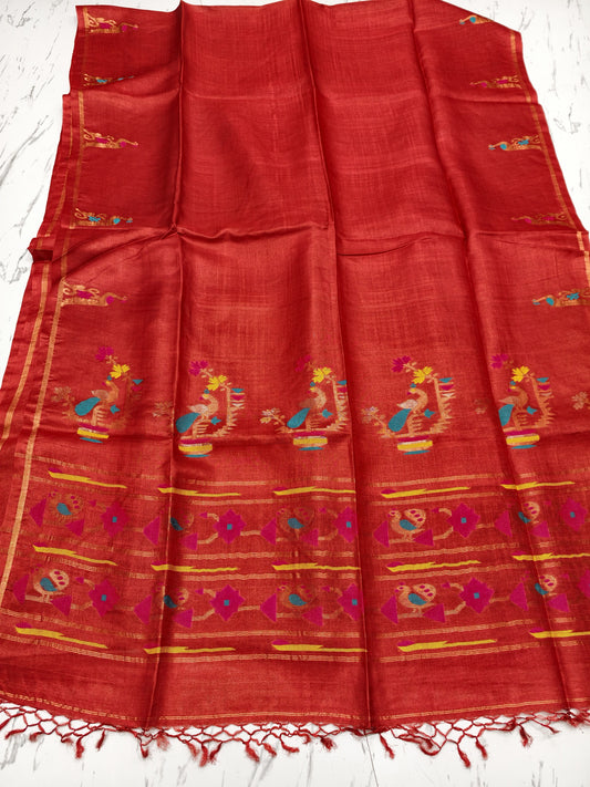 Kundan – Exclusive Meenakari Zari Tussar Silk Saree | Rihyaaz Fashions