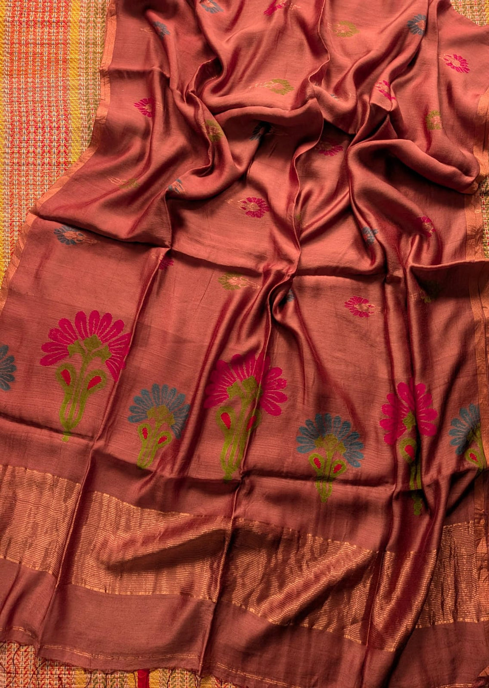✨ Zinnia - Tissue Silk by Modal Jamdani Saree | Handwoven Premium Collection | Rihyaaz