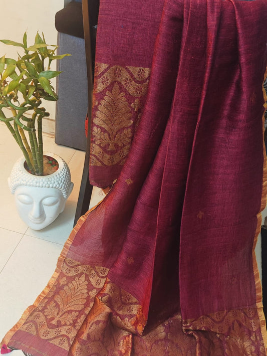 Palak – Silk Linen Pita Zari Suits for Timeless Ethnic Style