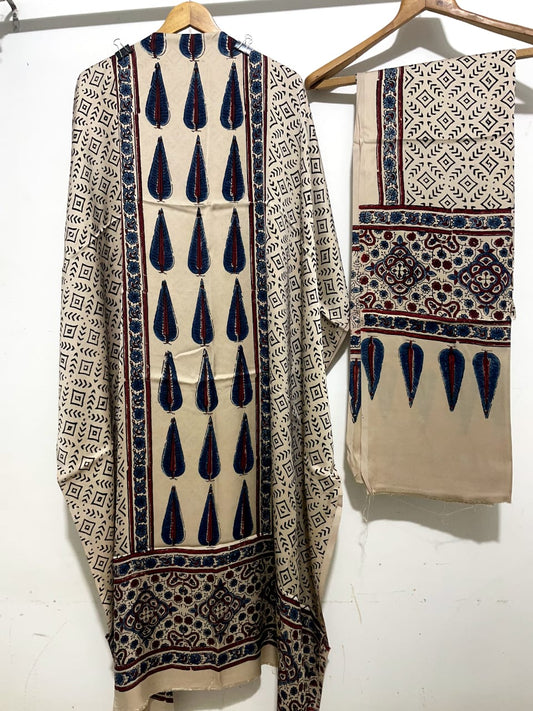 Onyx – Premium Modal Silk Handblock Ajrakh Suits | Luxury Ethnic Wear