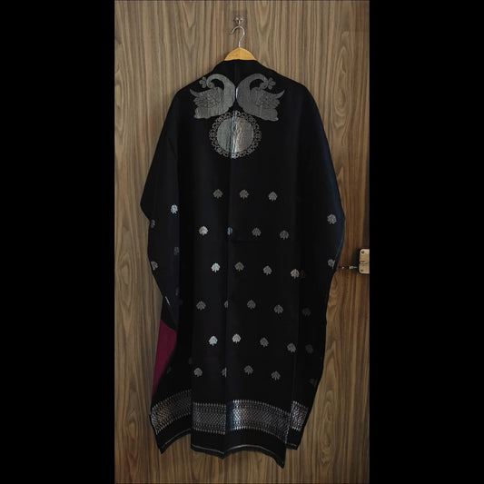 Mul Silk Handwoven Banarasi Kaftan | Elegant & Lightweight