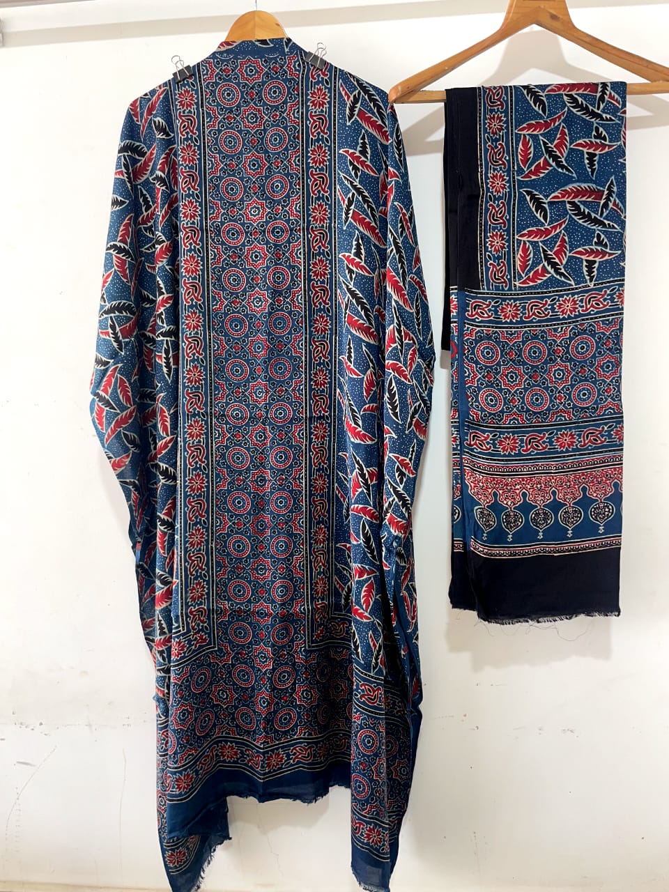 Neelam – Modal Silk Handblock Ajrakh Suits | Blue Shade | Premium Ethnic Wear