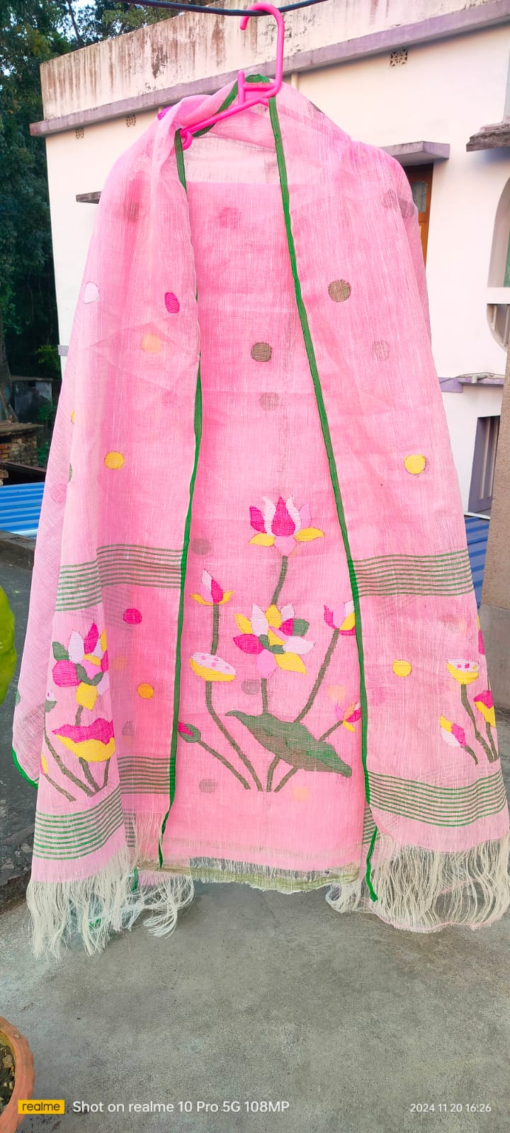Gomti Linen by Linen Jayshree Lotus-Weaved Jamdani Suits | Premium Handwoven Collection