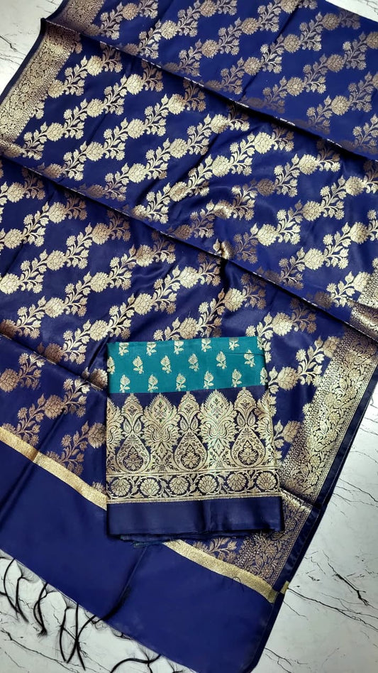 Banarasi Korean Silk 3 PC Suits – Premium Elegance in Every Thread