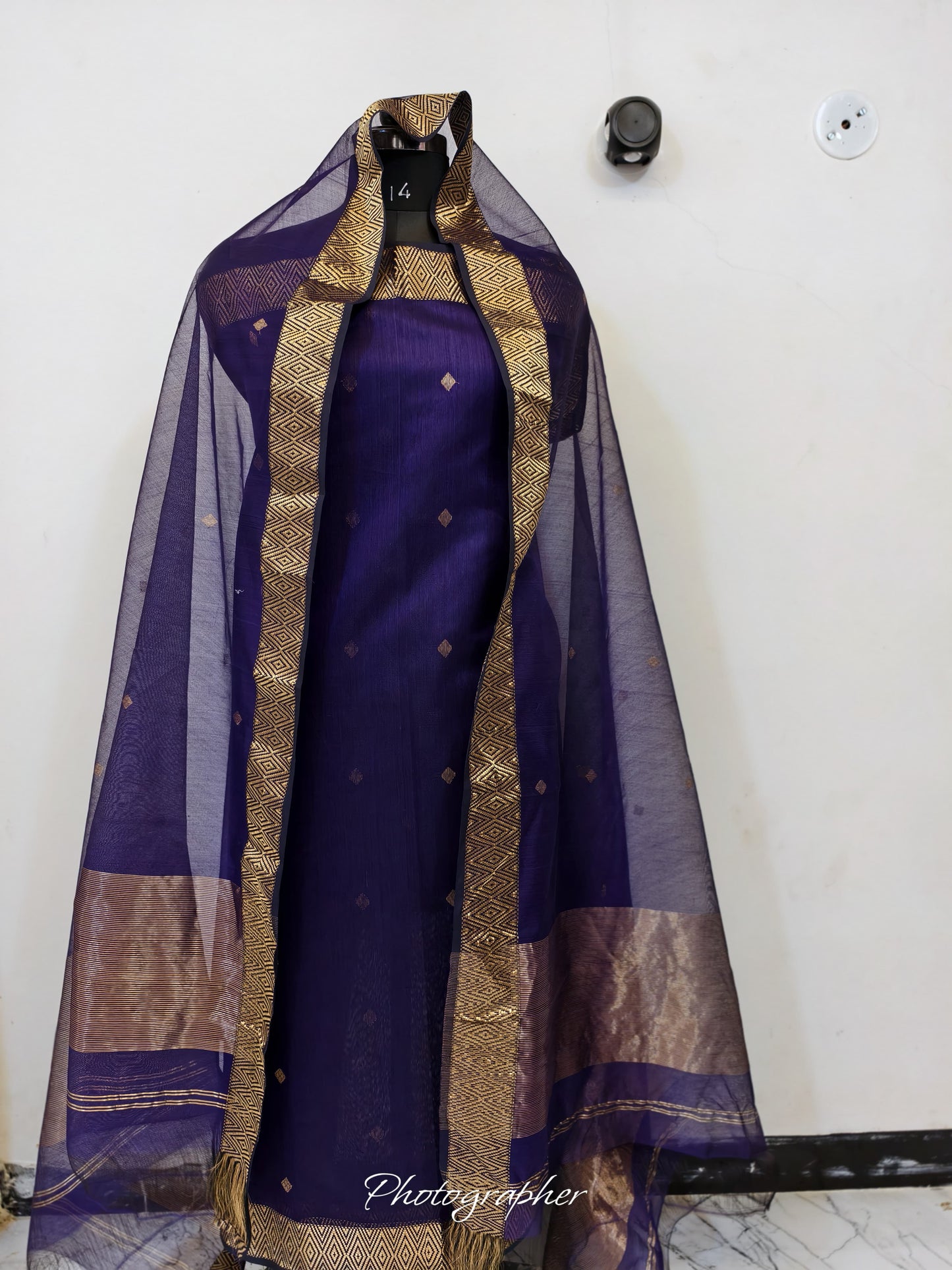 Mallika – Pure Maheshwari Handloom Silk-by-Cotton 2-Piece Suit Set