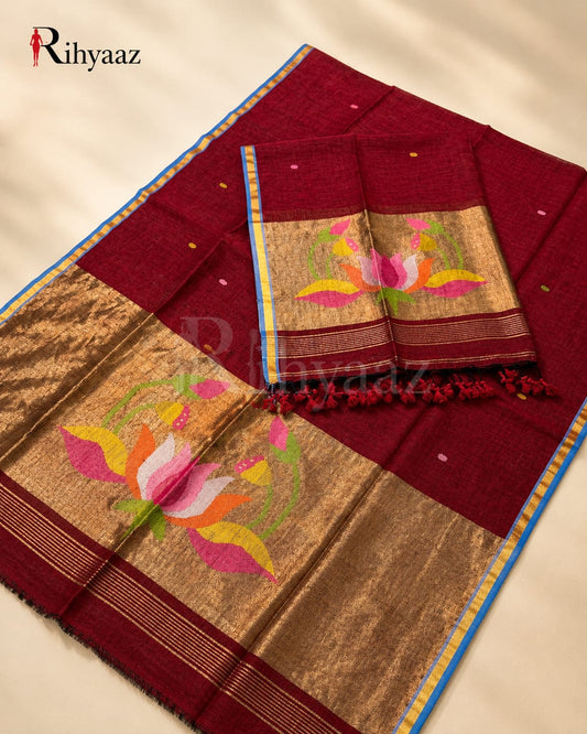 Neera Tissue Palla Linen Jamdani Suit | Rihyaaz
