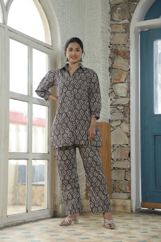 New Hand Block Printed Pure Cotton Women’s Co-Ord Set