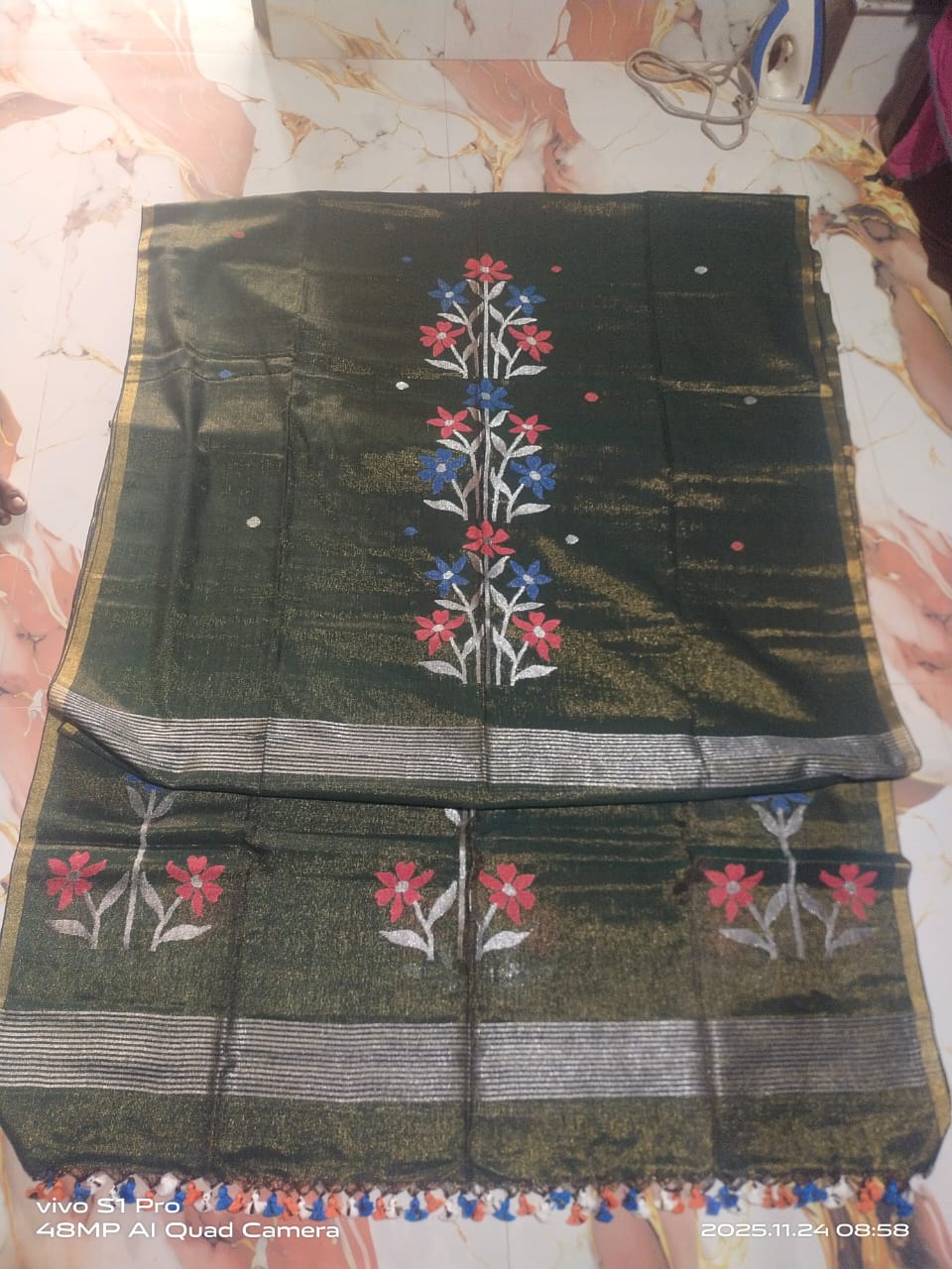 Richa – Exclusive Tissue Linen Jamdani Suit