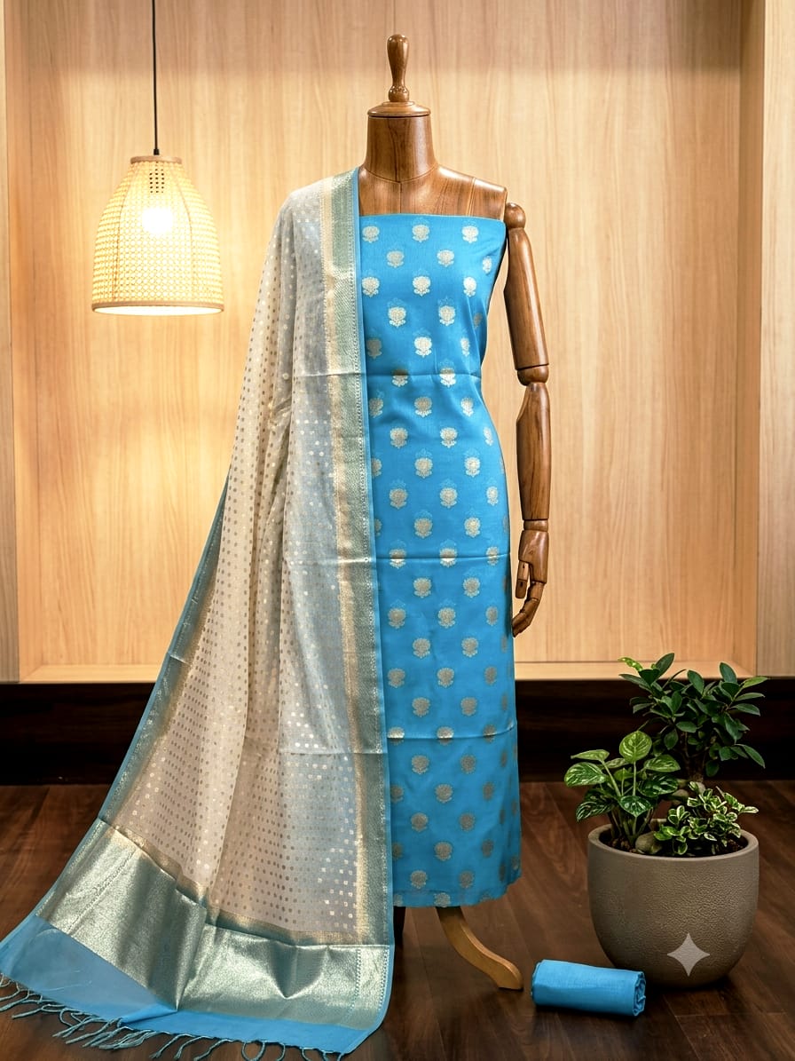 ✨ Exclusive Banarasi Unstitched Salwar Kameez with Dupatta ✨