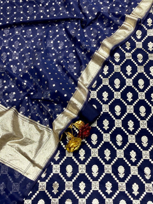 Exclusive Banarasi Unstitched Salwar Kameez with Dupatta