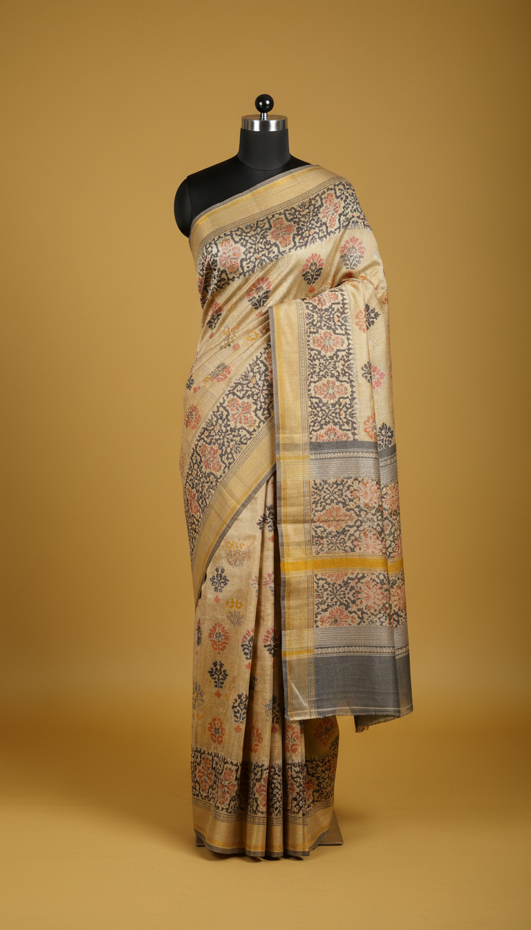 Cotton throw with handwoven tassels
