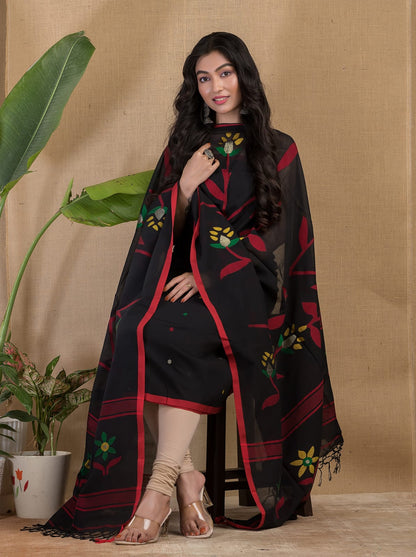 🌸Tantuj Lata — Jamdani Cotton Suit Set | Rihyaaz