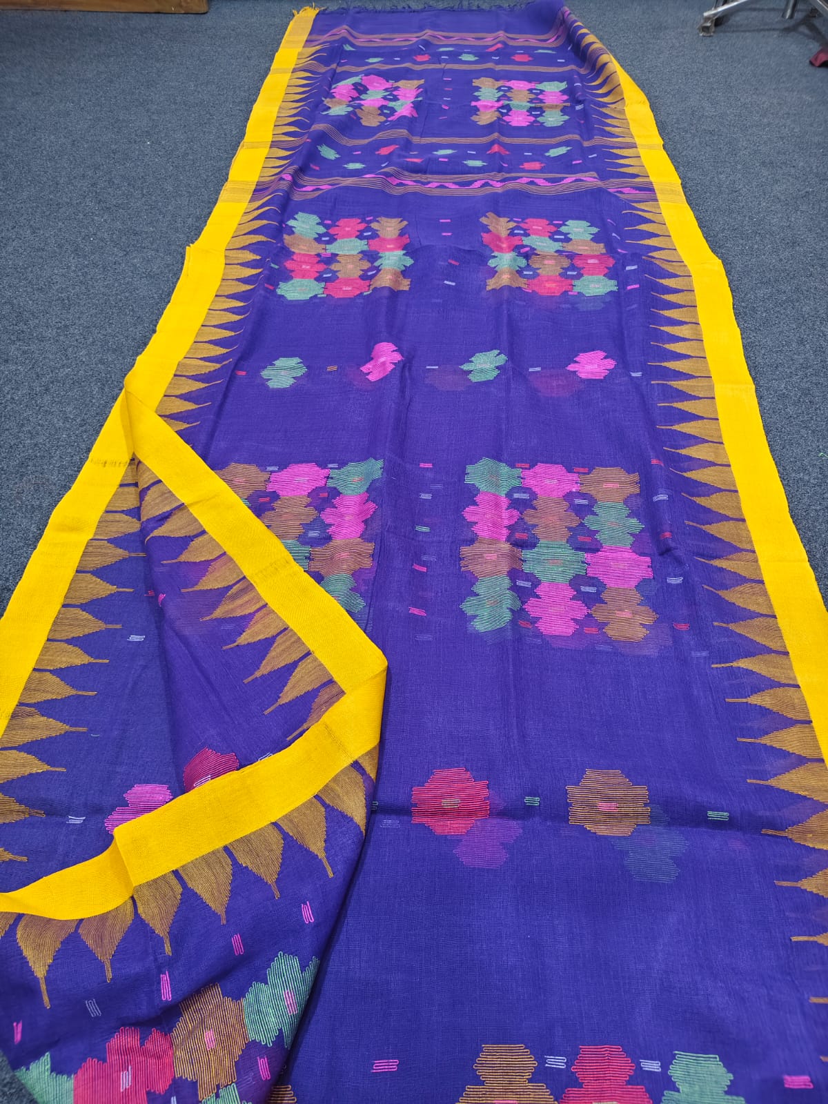 Moirangphee cotton handloom saree by Rihyaaz, showcasing traditional Indian weaving craftsmanship and elegant ethnic design