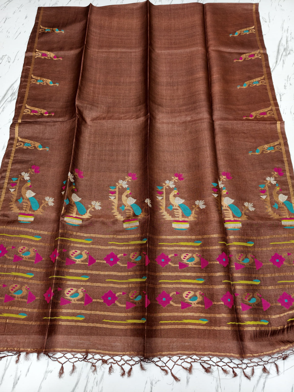 Kundan – Exclusive Meenakari Zari Tussar Silk Saree | Rihyaaz Fashions