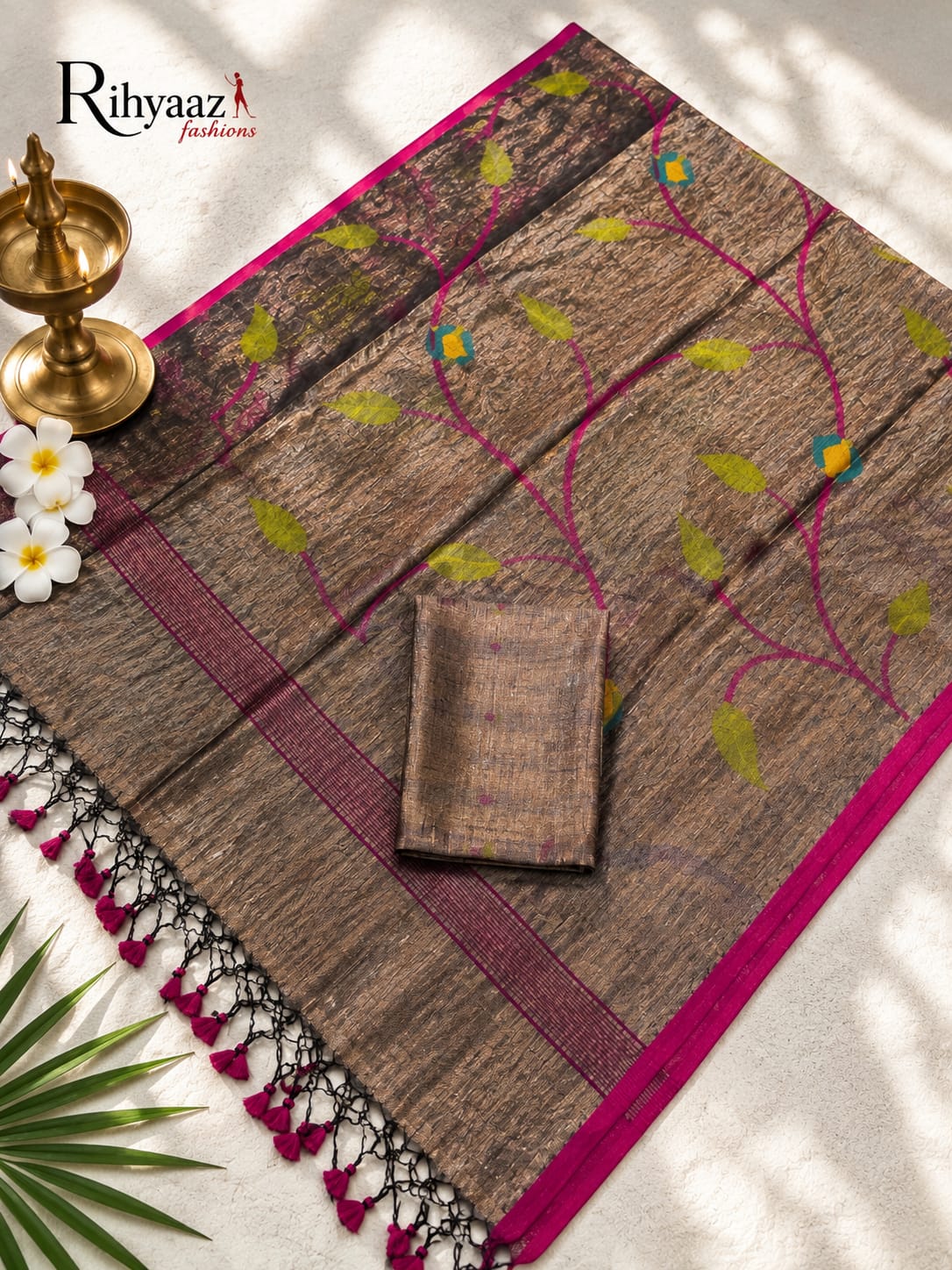 Ruhani | Pure Tissue Needle Jamdani Dupatta & Tissue Polka Weave Suits | Rihyaaz