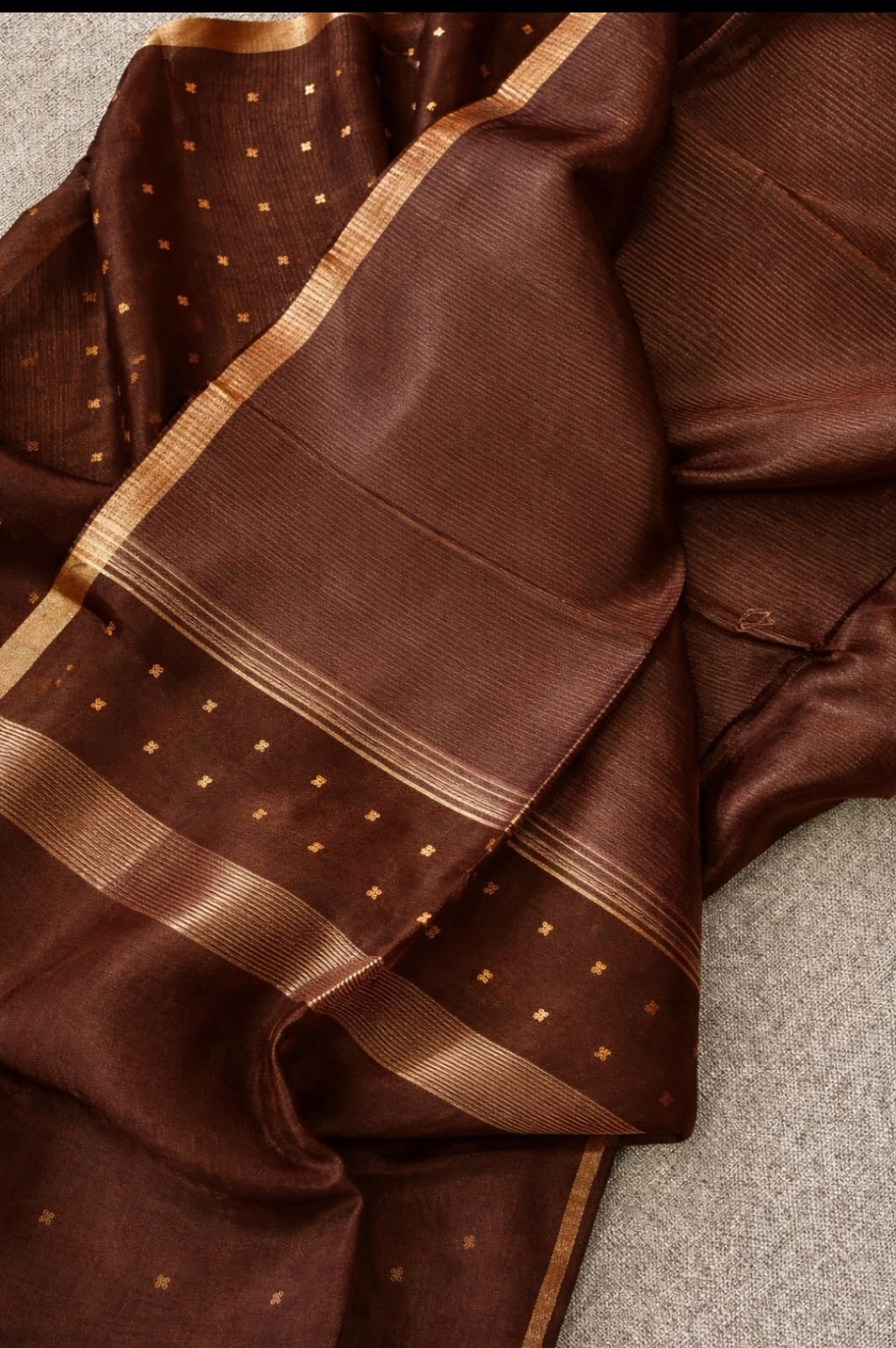 Rupal silk linen sequin woven kurta with micro striped weave and resham palla Jamdani dupatta by Rihyaaz premium handwoven ethnic suit set.