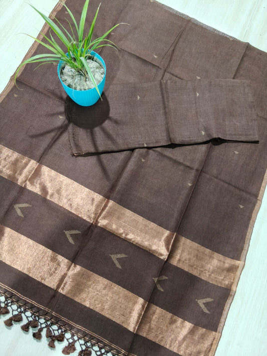 Teer by Rihyaaz Silk Linen Tissue Patta Suit Set with handwoven needle weave palla, premium silk linen fabric, elegant festive ethnic wear for women, luxurious handcrafted designer suit.