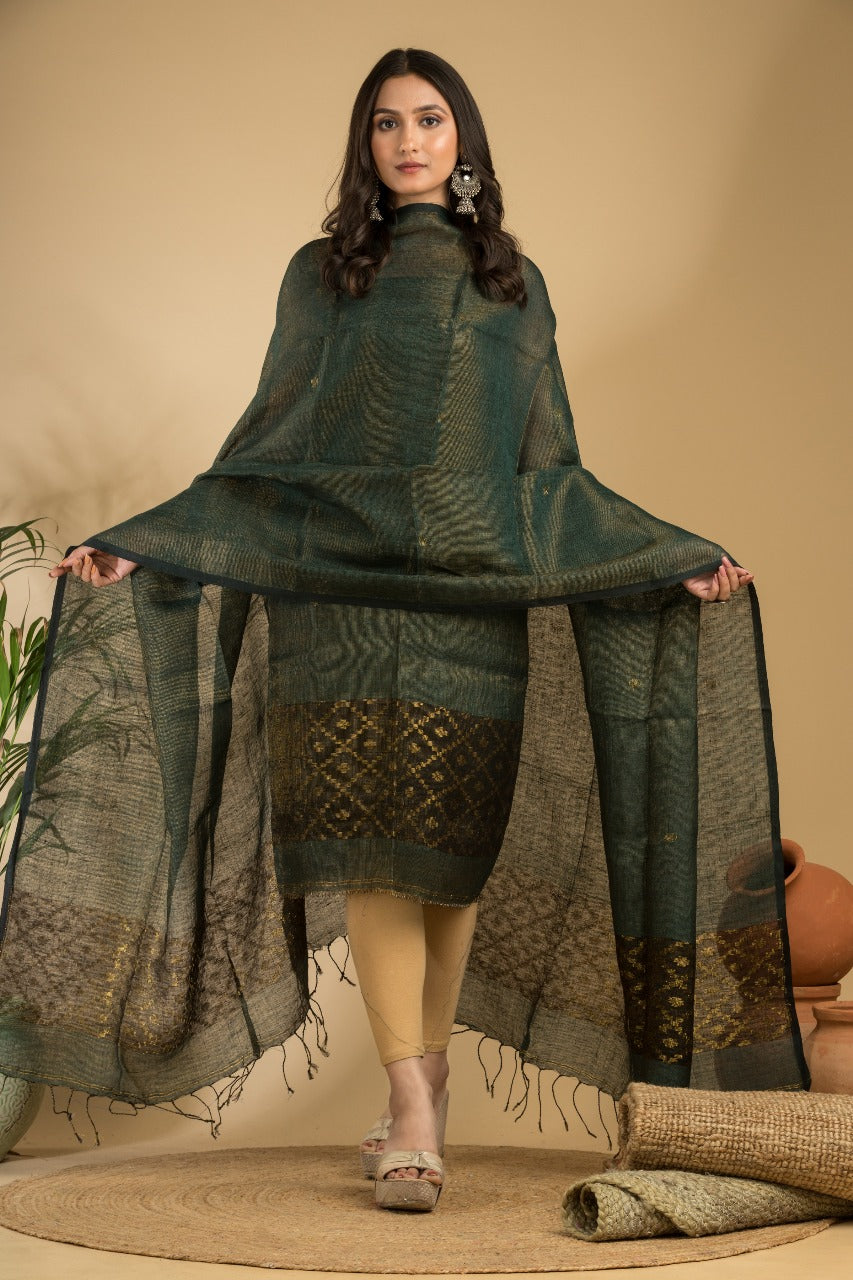 ✨Tissue Linen Handwoven Suit Set✨ | Rihyaaz