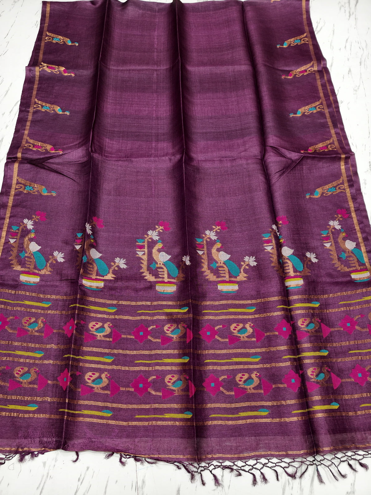 Kundan – Exclusive Meenakari Zari Tussar Silk Saree | Rihyaaz Fashions