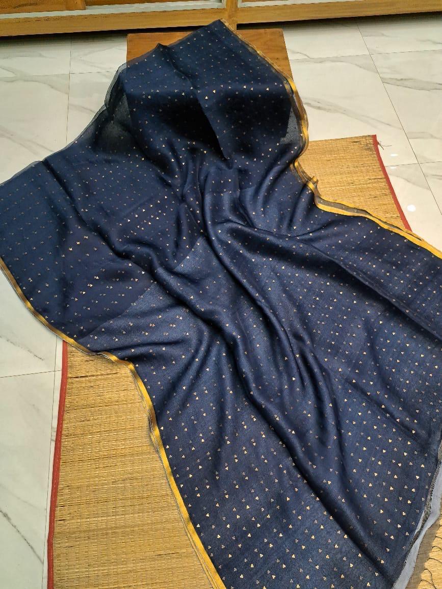 ✨ 𝓢𝓲𝓽𝓪𝓻𝓪  – Resham Silk Sequin Weaved Jamdani Saree | Premium Handwoven Luxury | Rihyaaz✨