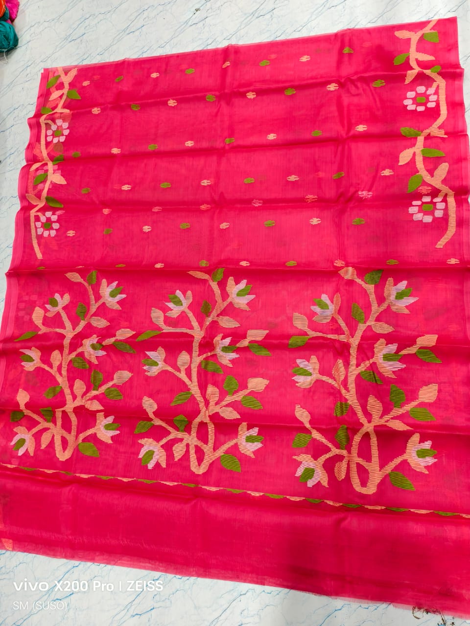 Hashnuhana Pure Muslin Handwoven Jamdani Saree by Rihyaaz, Silk Mark Certified premium handcrafted saree with intricate traditional Jamdani weaving, luxury ethnic wear for weddings and festive occasions