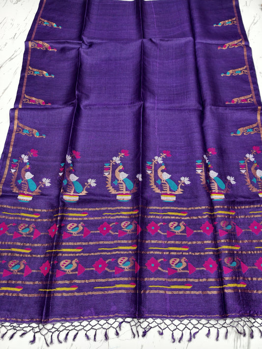 Kundan – Exclusive Meenakari Zari Tussar Silk Saree | Rihyaaz Fashions
