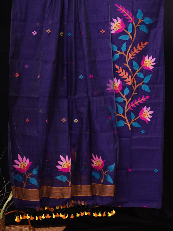 𝕶𝖚𝖓𝖏 handwoven jamdani suit set by Rihyaaz with 2.7 meter top and 2.5 meter dupatta