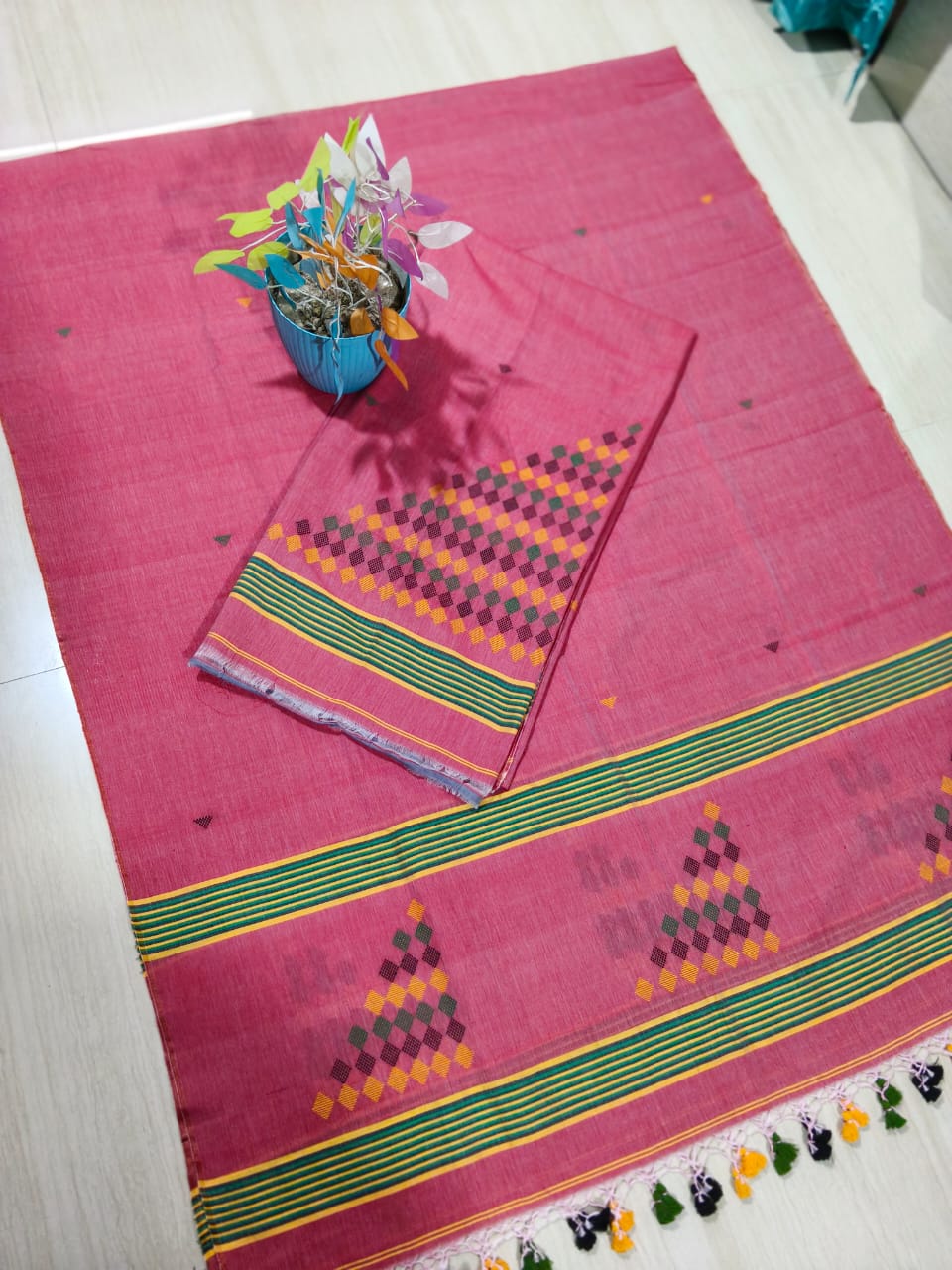 Trayee - Mul Cotton Needle-Weaved Jamdani Suit Set | Rihyaaz