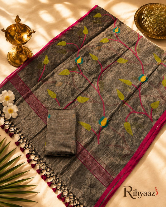 Ruhani | Pure Tissue Needle Jamdani Dupatta & Tissue Polka Weave Suits | Rihyaaz