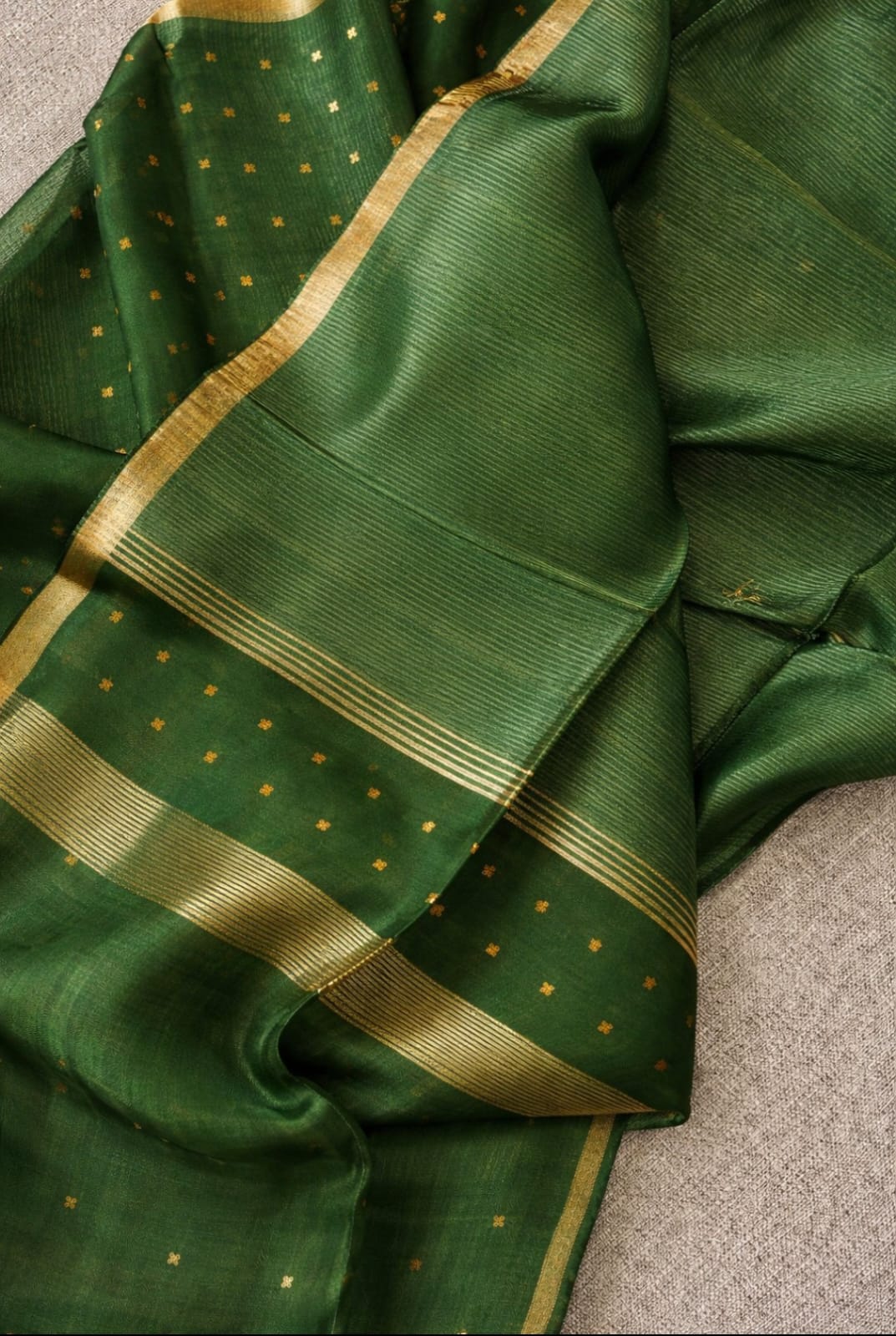 Rupal silk linen sequin woven kurta with micro striped weave and resham palla Jamdani dupatta by Rihyaaz premium handwoven ethnic suit set.