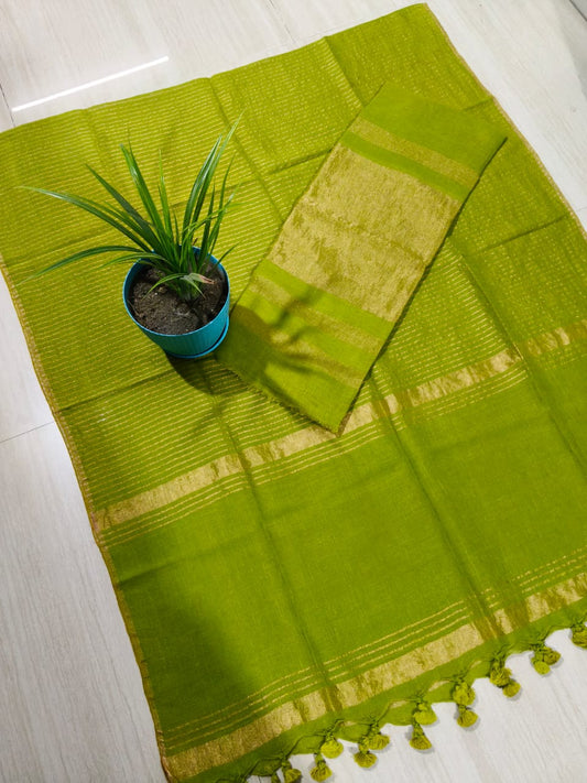 Soiree - premium silk linen zari weaved suit by Rihyaaz featuring intricate zari woven detailing and a luxurious zari dupatta for festive, wedding, and occasion wear.