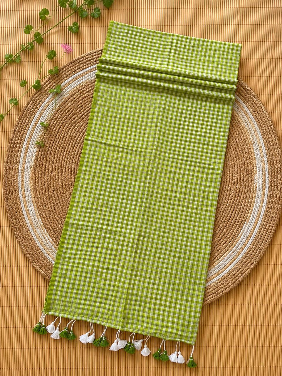 Authentic pure cotton special handloom check saree in Mal Cotton by Rihyaaz