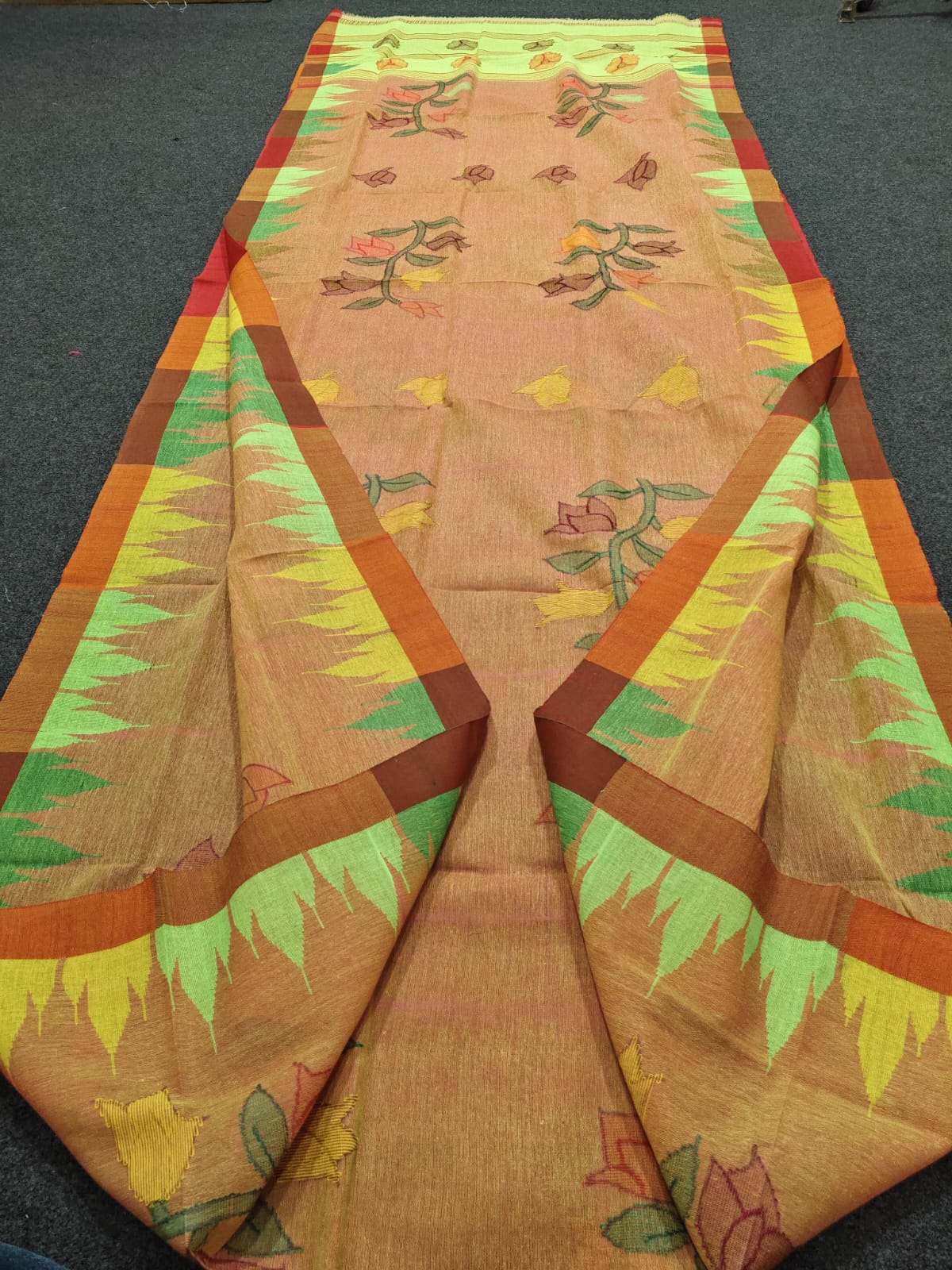 Moirangphee cotton handloom saree by Rihyaaz, showcasing traditional Indian weaving craftsmanship and elegant ethnic design