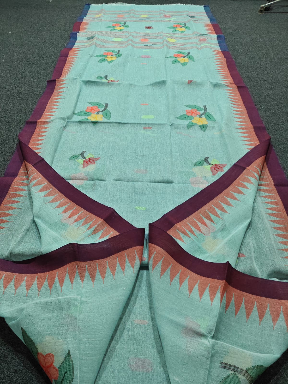 Moirangphee cotton handloom saree by Rihyaaz, showcasing traditional Indian weaving craftsmanship and elegant ethnic design
