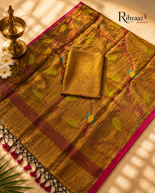 Ruhani | Pure Tissue Needle Jamdani Dupatta & Tissue Polka Weave Suits | Rihyaaz