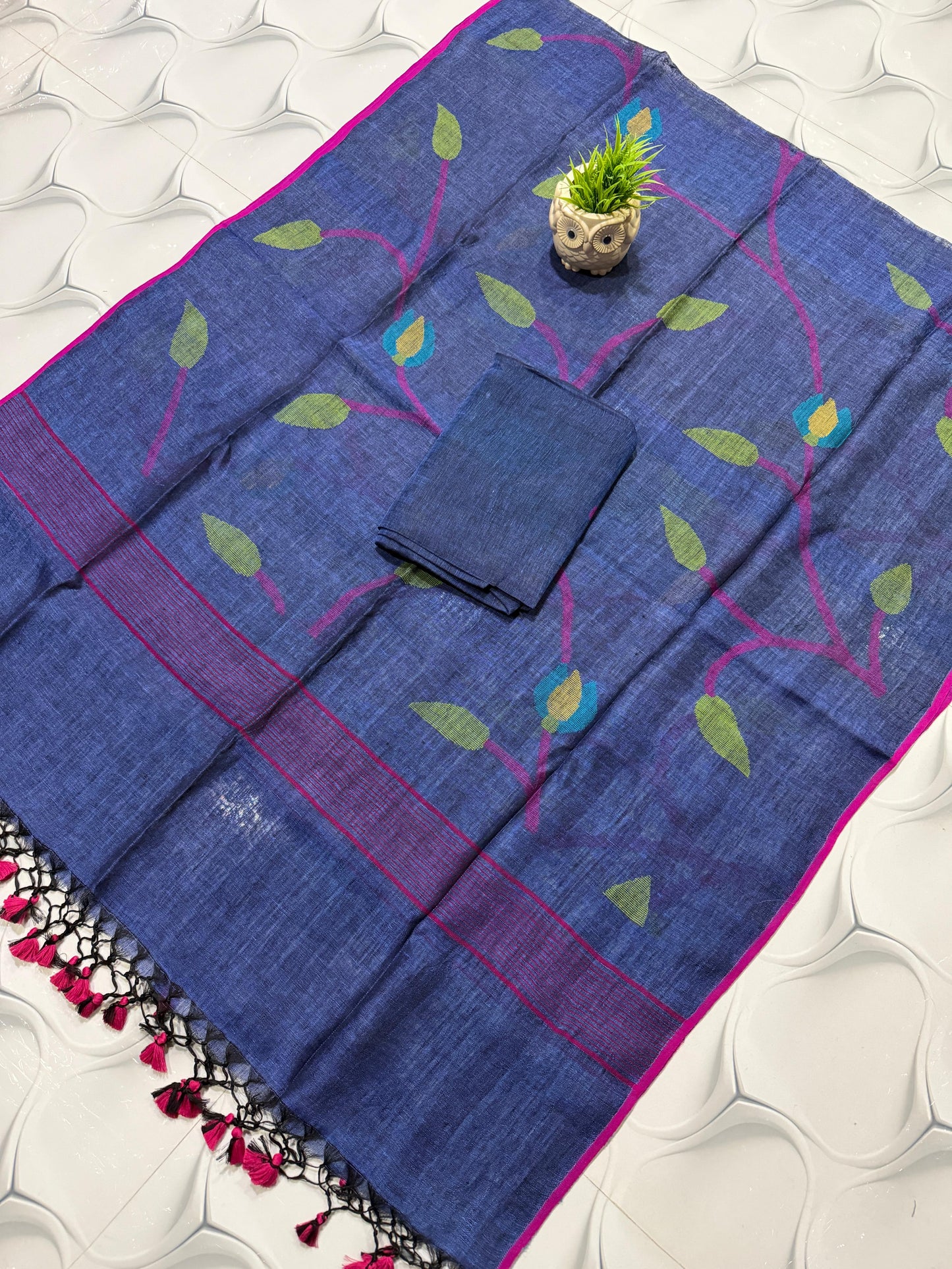 🍁 Pure Joyshree Linen Jamdani Handwoven Suits 🍁| Rihyaaz