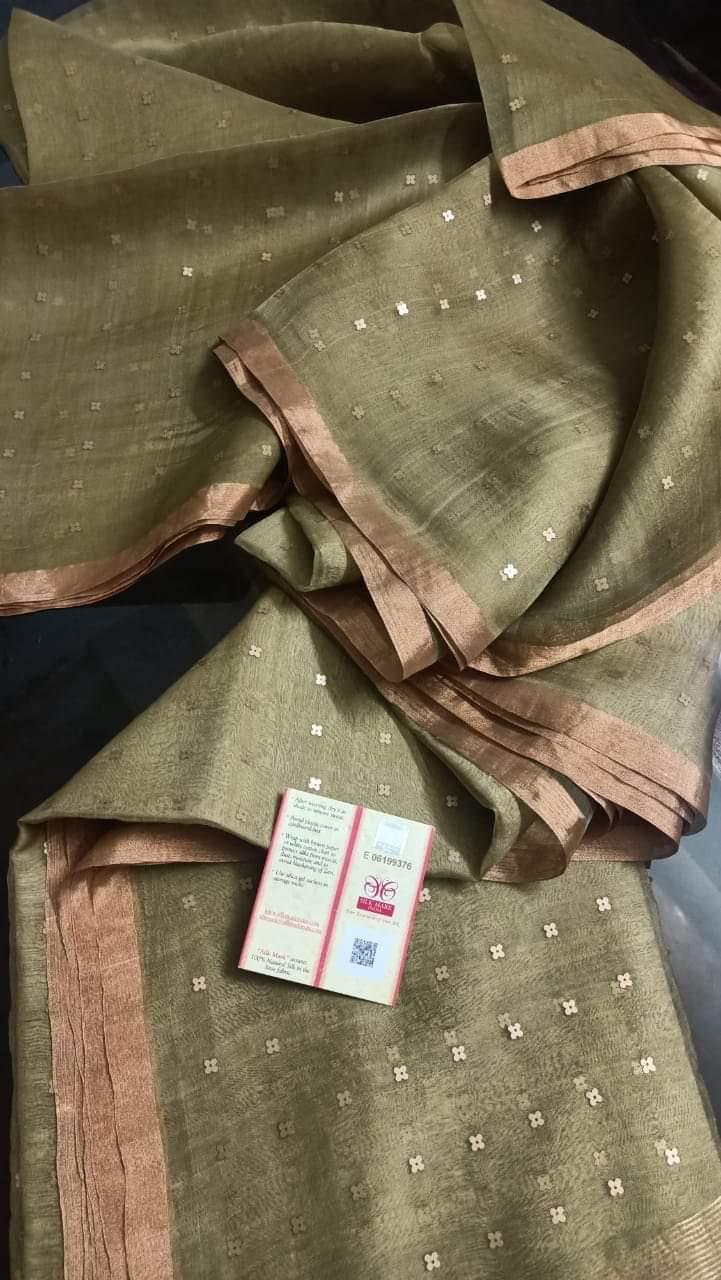 ✨ 𝓢𝓲𝓽𝓪𝓻𝓪  – Resham Silk Sequin Weaved Jamdani Saree | Premium Handwoven Luxury | Rihyaaz✨