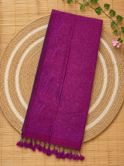 Authentic pure cotton special all-over stitch Chikankari saree in premium quality Mul Cotton by Rihyaaz