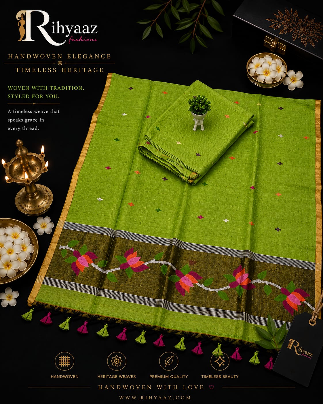 Kanaklatha Paithani palla lotus Jamdani dupatta multicolour buta weaved suit by Rihyaaz
