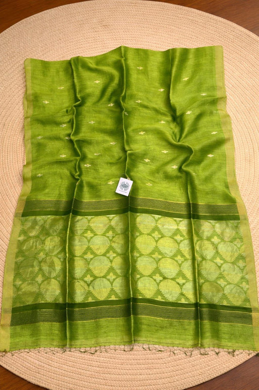 Musk authentic premium handloom soft Reshom check Tissue Muslin Linen Paithani saree by Rihyaaz with running blouse piece