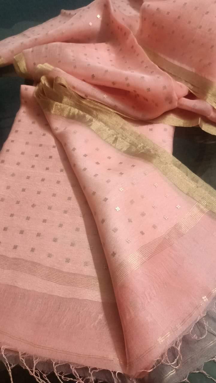 ✨ 𝓢𝓲𝓽𝓪𝓻𝓪  – Resham Silk Sequin Weaved Jamdani Saree | Premium Handwoven Luxury | Rihyaaz✨