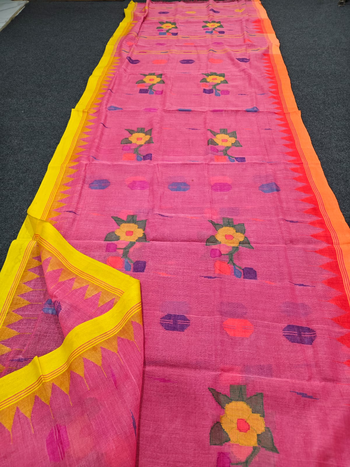 Moirangphee cotton handloom saree by Rihyaaz, showcasing traditional Indian weaving craftsmanship and elegant ethnic design