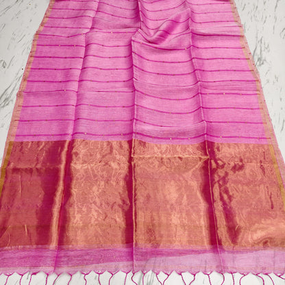 Nakshi Tissue Palla Resham Sequin Weaved Matka Saree by Rihyaaz, featuring elegant traditional weaving and luxurious tissue palla detailing.