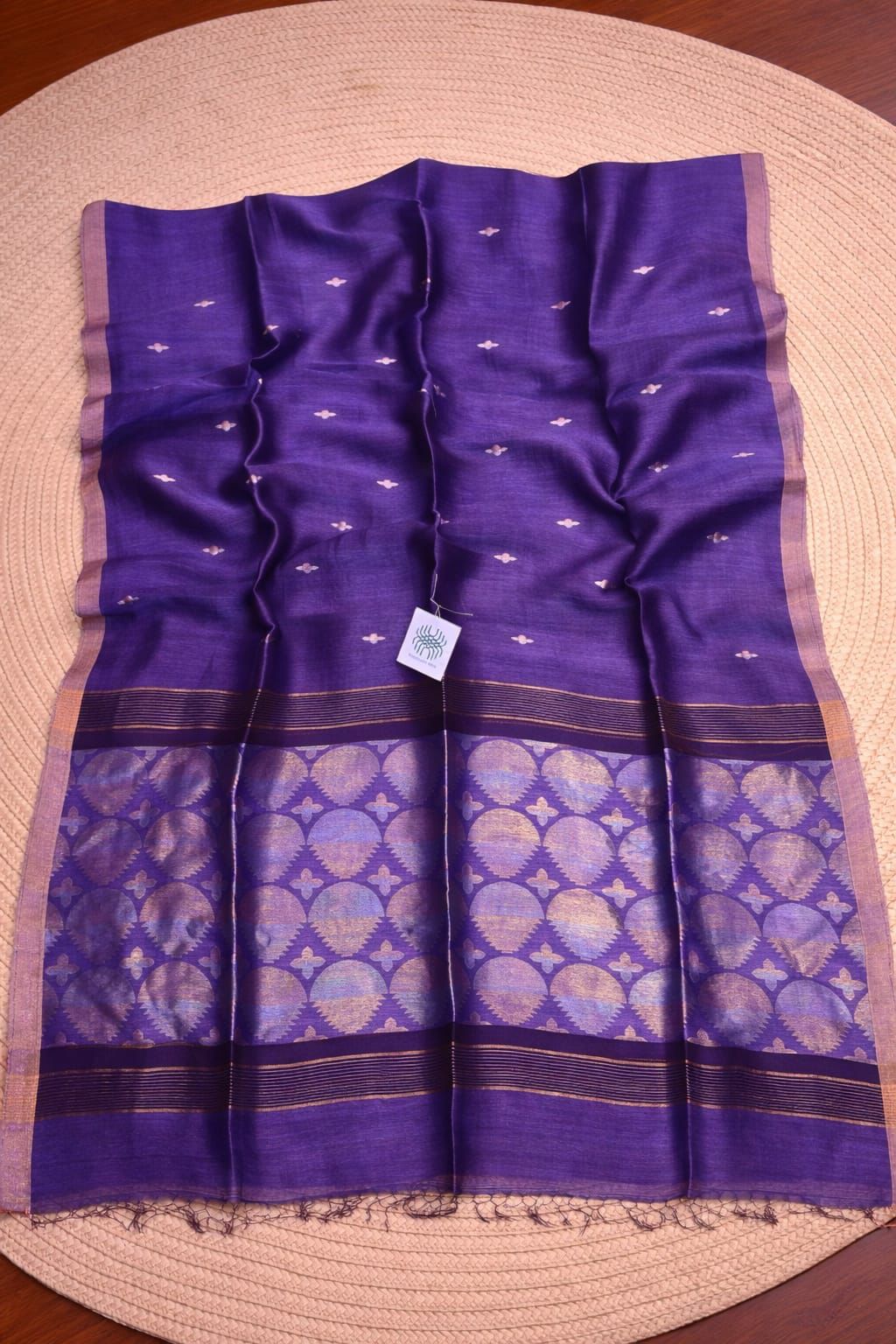 Musk authentic premium handloom soft Reshom check Tissue Muslin Linen Paithani saree by Rihyaaz with running blouse piece