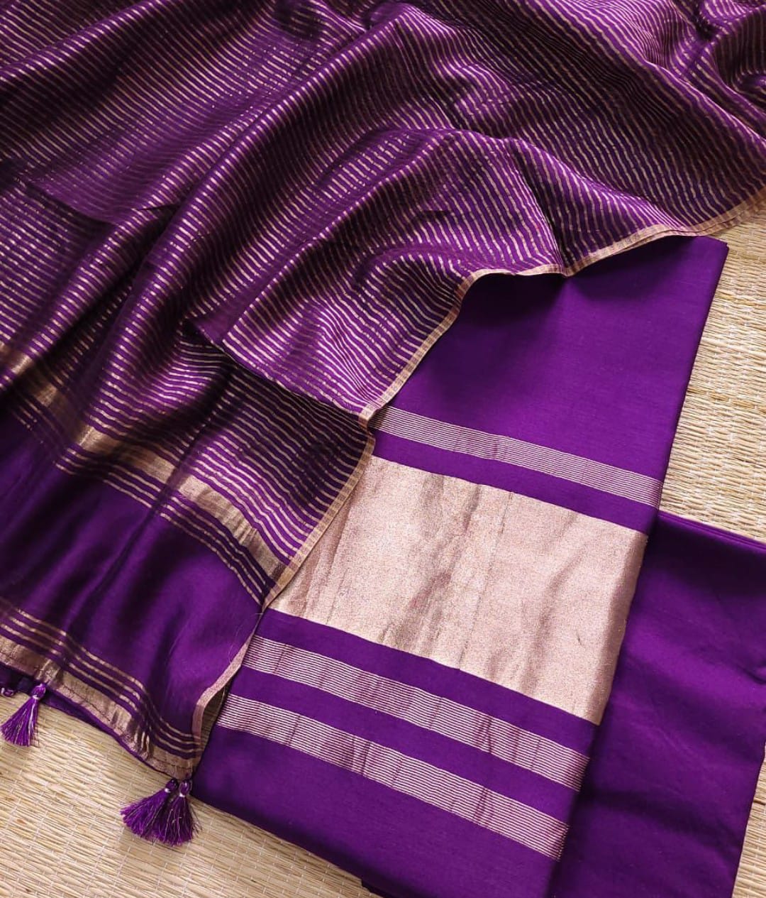 Rajani Matka Silk handwoven saree by Rihyaaz featuring elegant traditional Indian textile craftsmanship