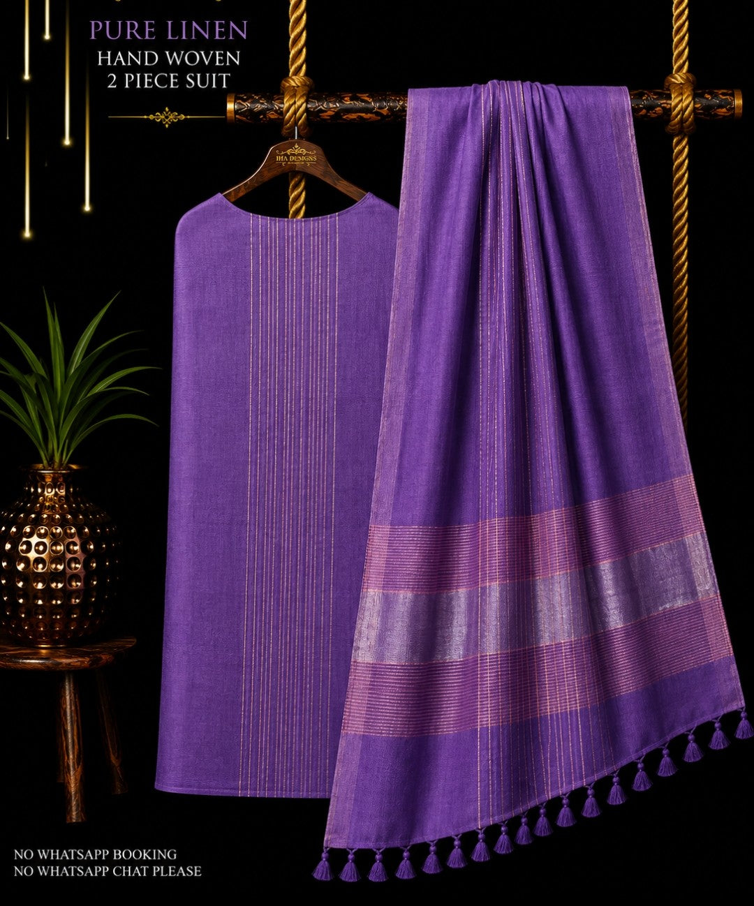 Ena – Pure Jayshree & 120 Count Linen Handwoven Jamdani Suit Set | Rihyaaz